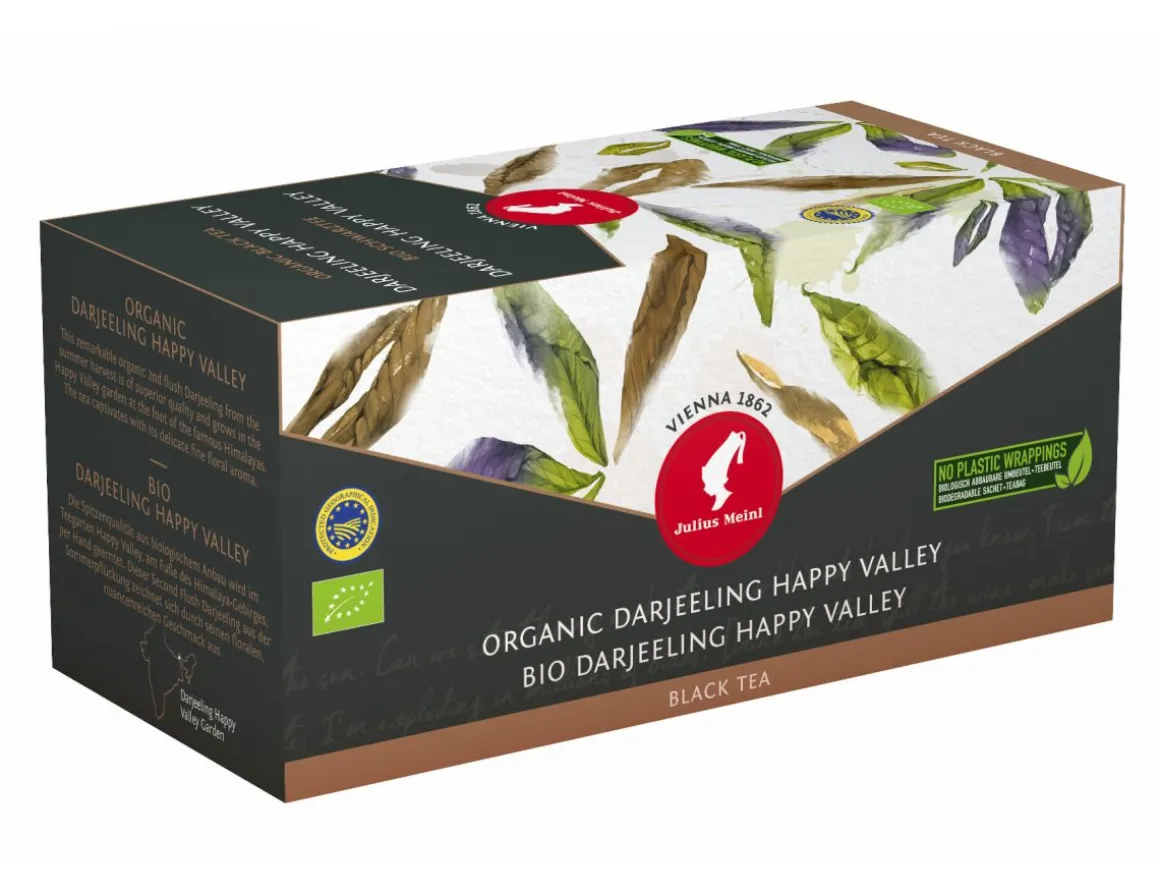 Julius Meinl Bio Tee|Leaf Bags>Bio Darjeeling Happy Valley - 20 Premium Leafbag Teebeutel